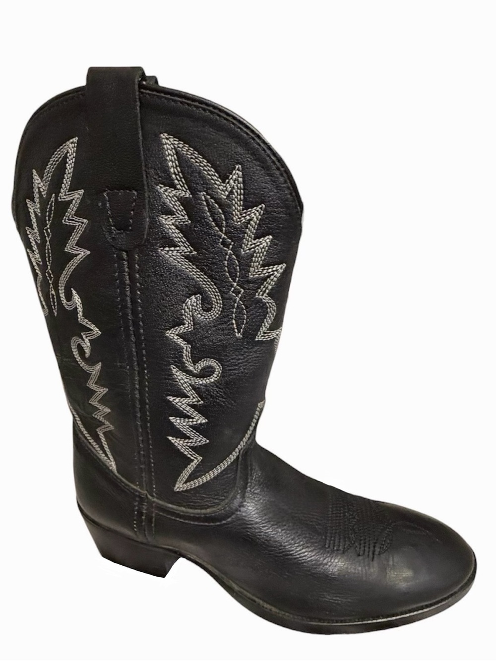 Dan Post Kids Youth Black Leather Western Cowboy Boots DPC3801 Size 4 M